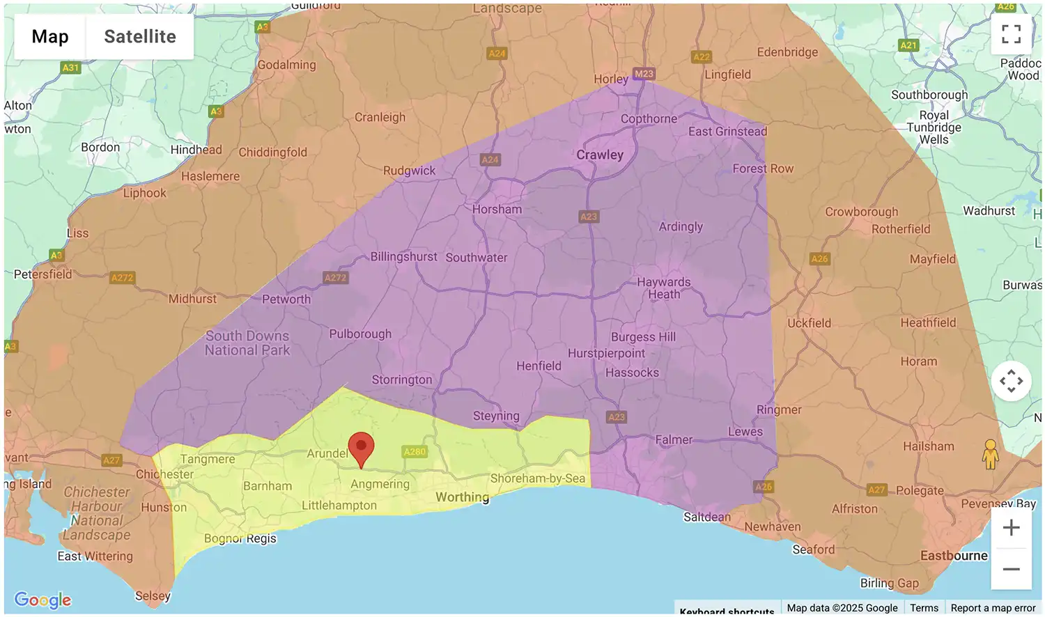 Gas Bottles Ringmer delivery zone map - click to see on BBQ Gas Bottles
